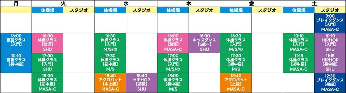 スケジュール